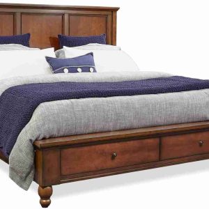 Aspenhome Queen Low Profile Wood Footboard in Brown Cherry Finish