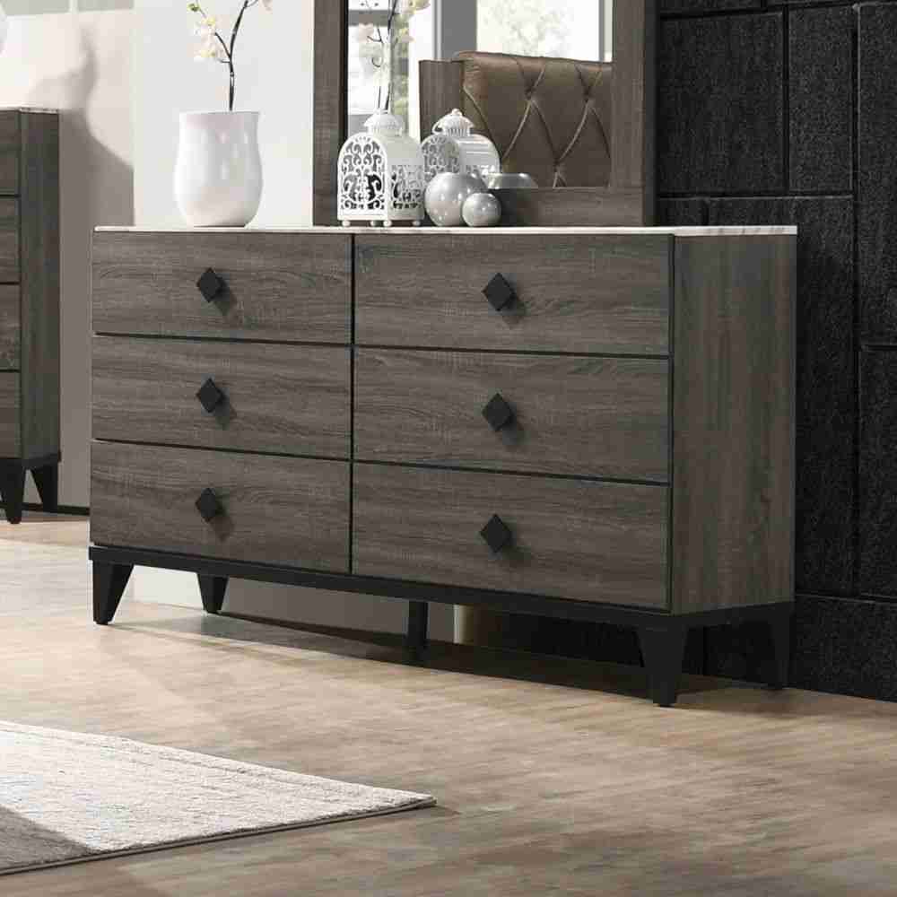 ACME Furniture Avantika Rustic Gray Oak Dresser - American Furniture Outlet