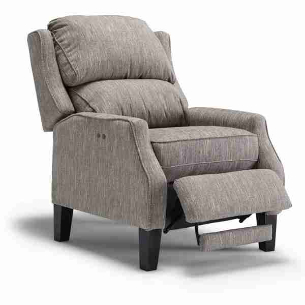 HIGH LEG RECLINER - Honey Birch - Leather/Vinyl - Pauley
