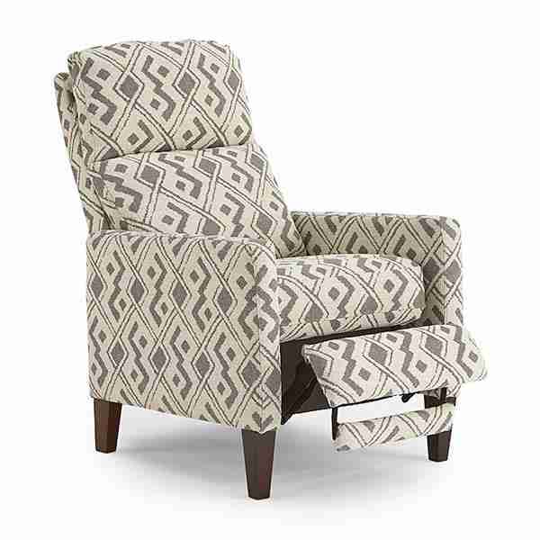 HIGH LEG RECLINER - Honey Birch - Fabric - Janae