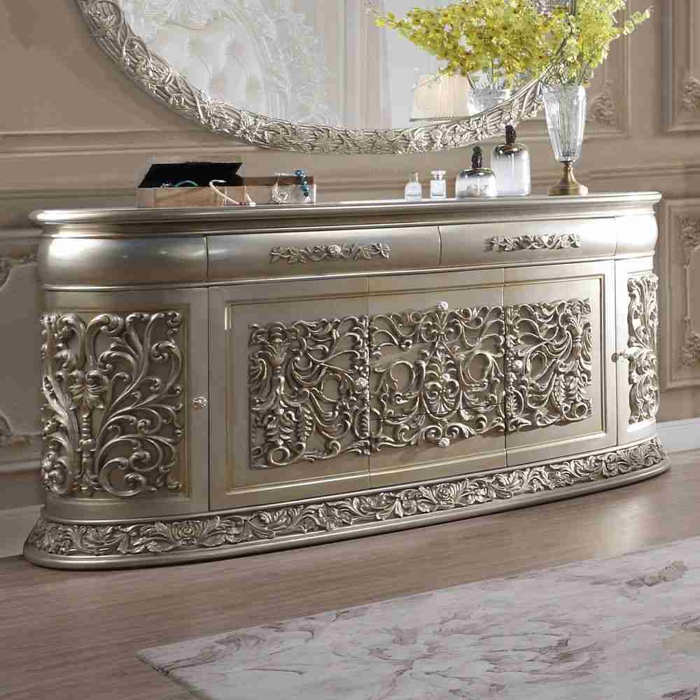 silver and gold dresser Acme Danae Champagne Dresser main image 1