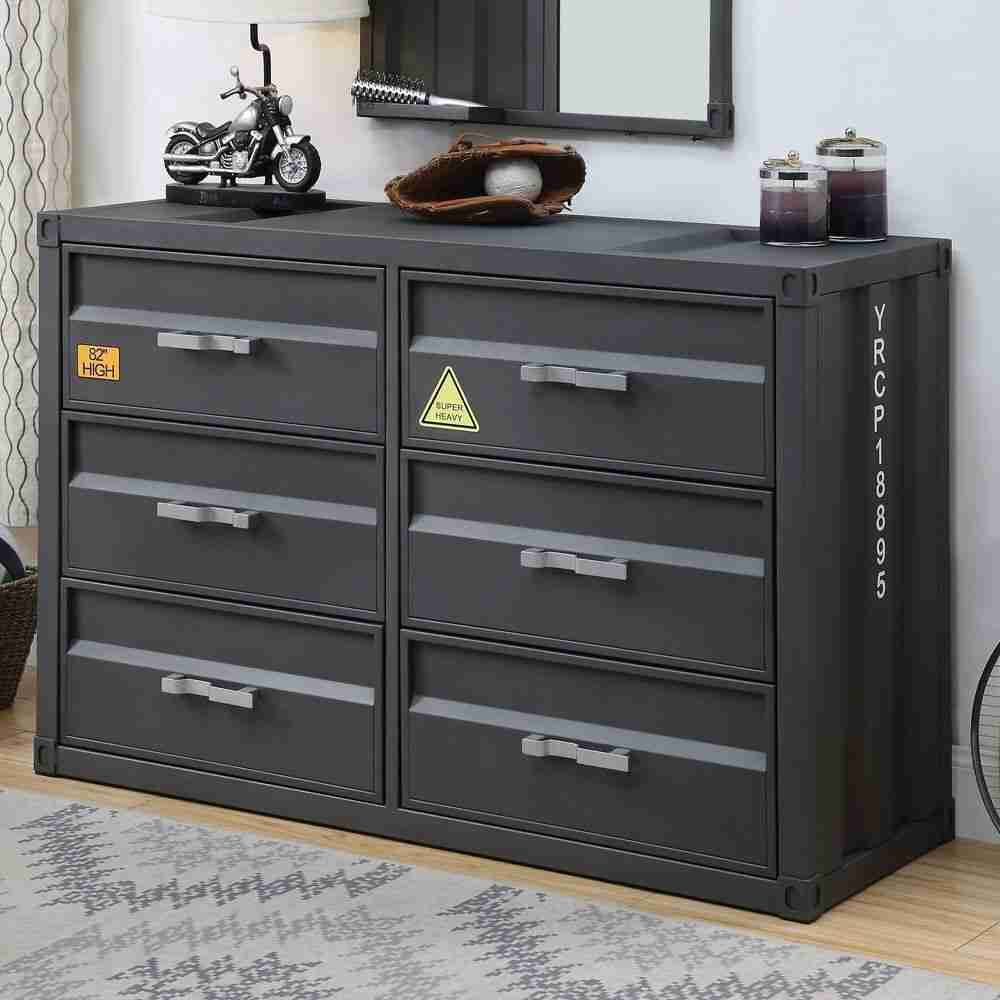 knee length dresses for ladies Industrial Style 6 Drawer Double Dresser,Rustic Brown Wood Storage Dre