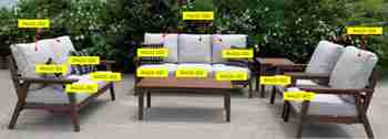 Ashley Emmeline Outdoor Back Cushion, Beige