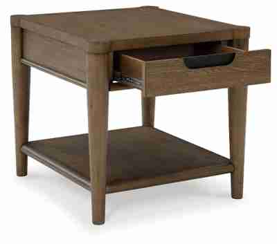Ashley Roanhowe Rectangular End Table, Brown - American Furniture Outlet