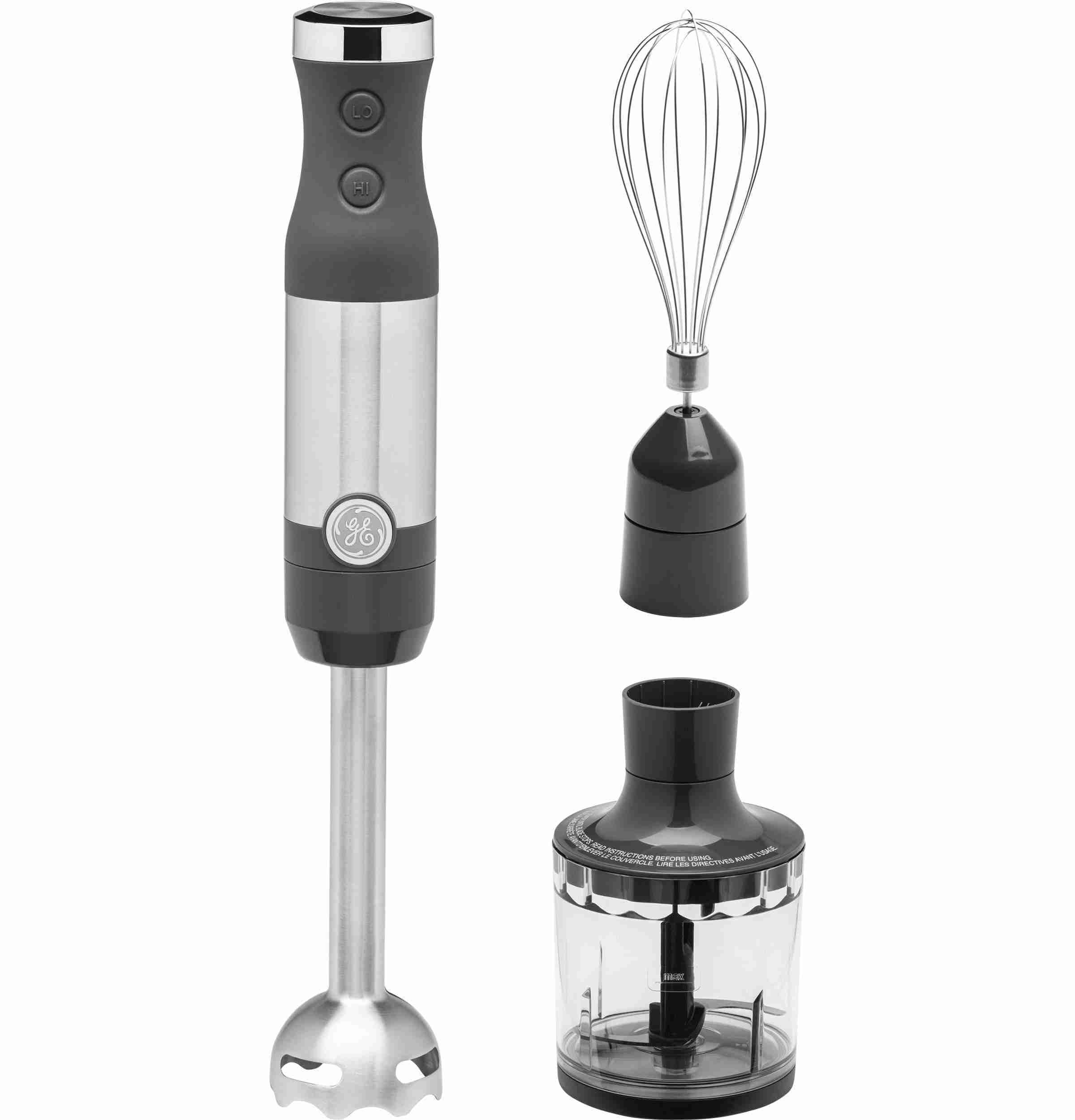 GE Immersion Blender with Accessories, Stainless Steel