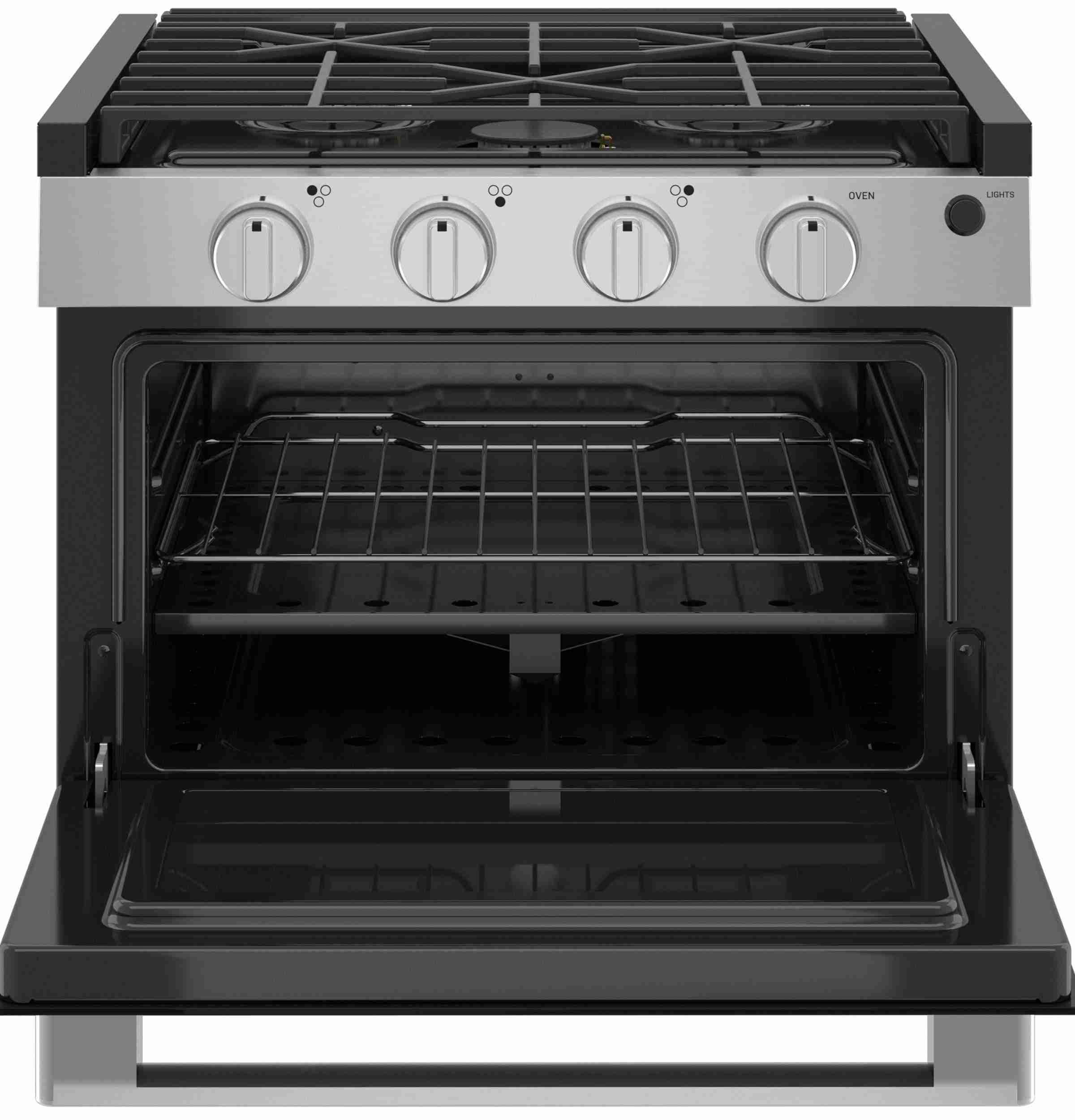 GE Profile 17" Drop-In Electric Ignition RV Gas Range, Stainless Steel