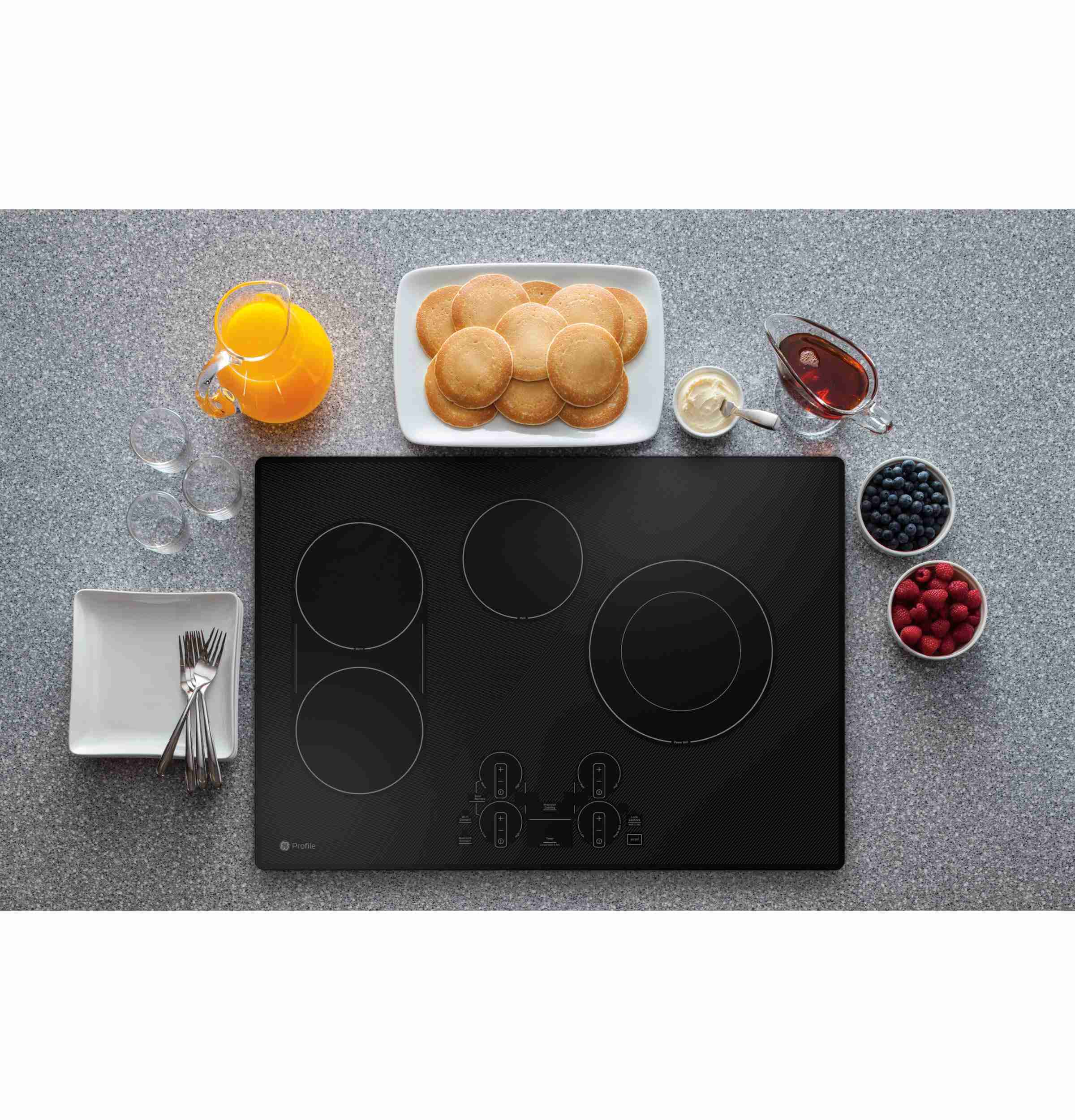 GE Profile 30" Built-In Touch Control Electric Cooktop - Black