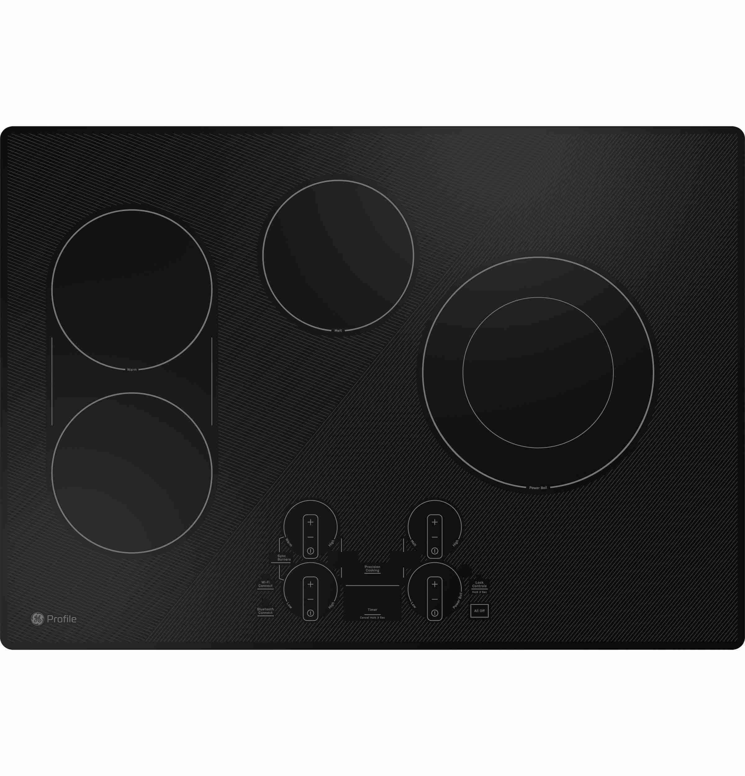 GE Profile 30" Built-In Touch Control Electric Cooktop - Black