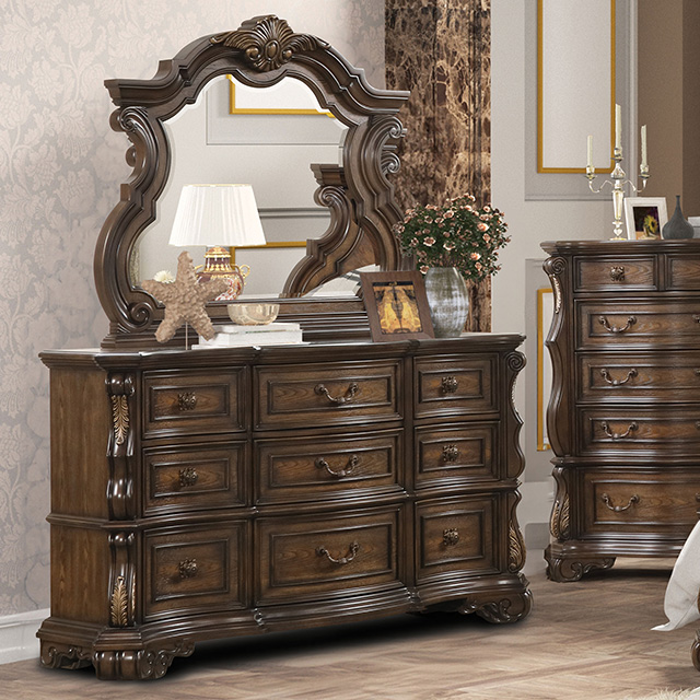 Leovanni Dresser Dark Brown FM70003DB-D - American Furniture Outlet Leovanni Dresser Dark Brown FM70003DB-D - American Furniture Outlet