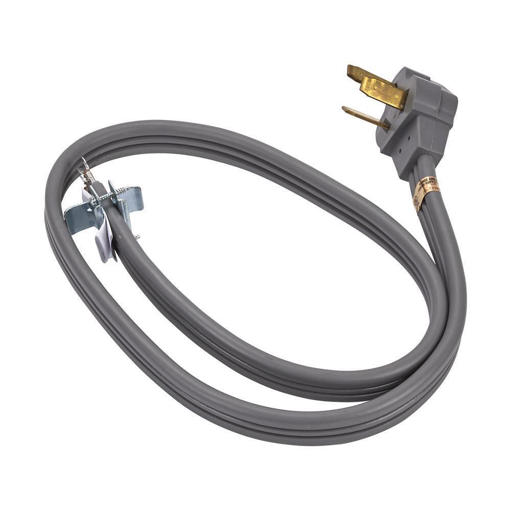 Range Power Socket 4' Electric Range Power Cord rated 50 A, with 3-wire 3-ring terminal ...