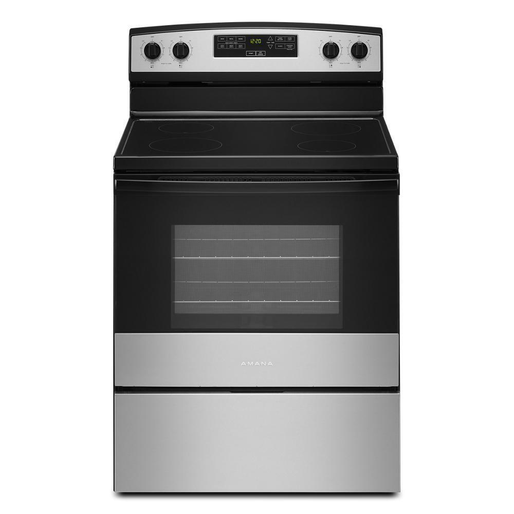 Extra Wide Ranges 30-inch Amana Electric Range with Extra-Large Oven Window - American ...