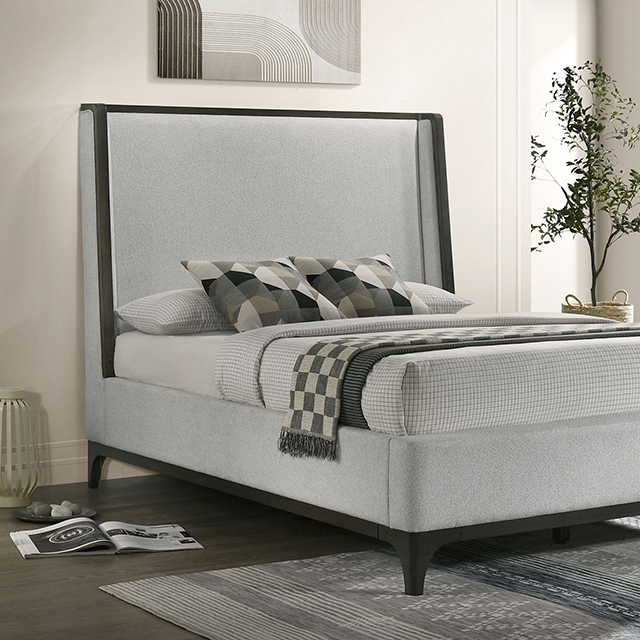 Kelso Bed Light Gray/Dark Gray FM72008DG-EK-BED