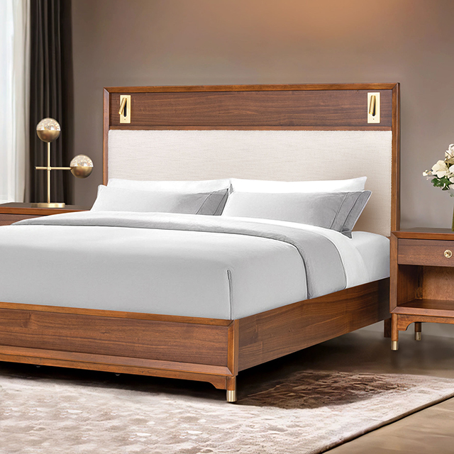 Hepburne Bed Walnut FM74000WN-Q-BED