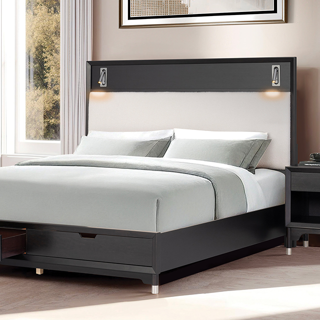 Torrance Bed Black FM74002BK-Q-ST-BED